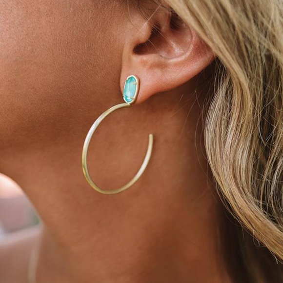 Kendra Scott Jewelry Kendra Scott Small Pepper Gold Hoop Earrings